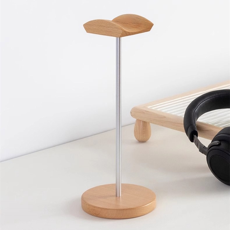 Black Walnut Wood & Aluminum H - Headphone Stand Desk reseña y precio
