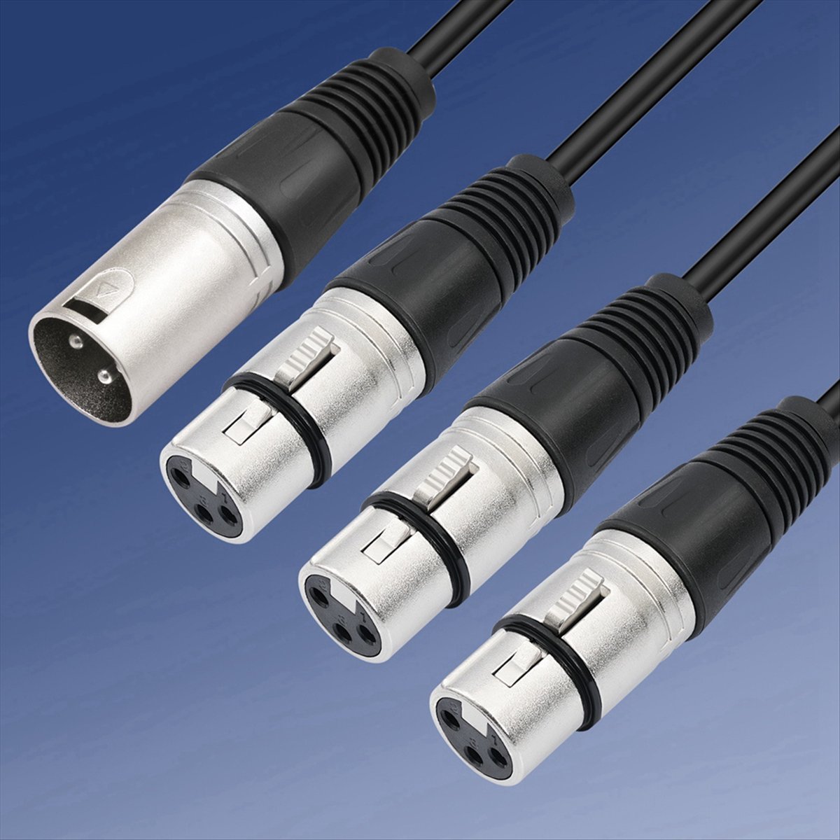 (PQWN) 3Pin XLR Male to 3 Fema - Audio Splitter Y reseña y precio