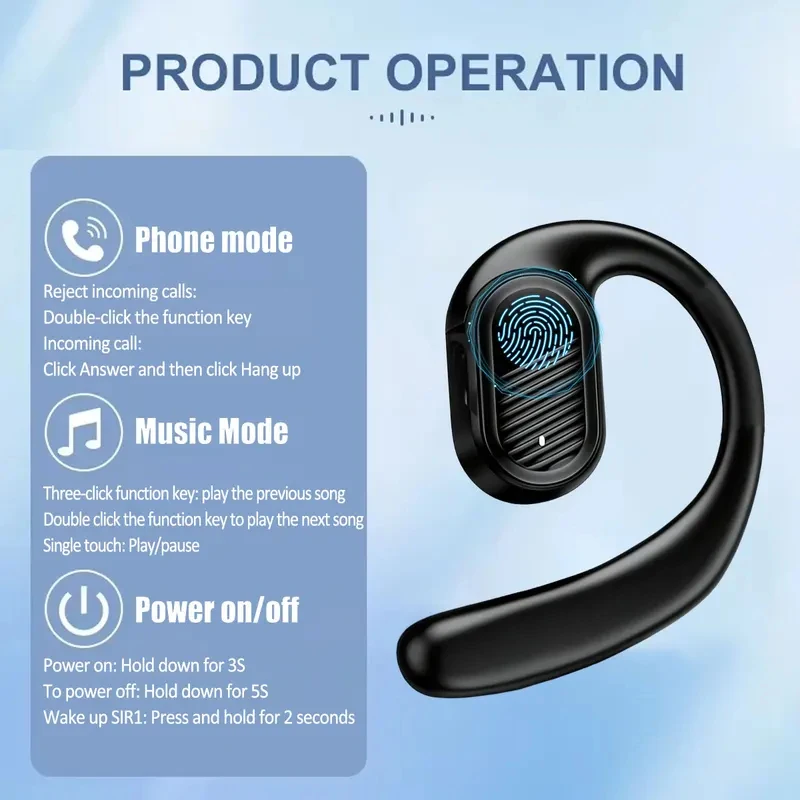 Bluetooth 5.4 Open Wireless Ea - Bluetooth Headset On Ear reseña y precio