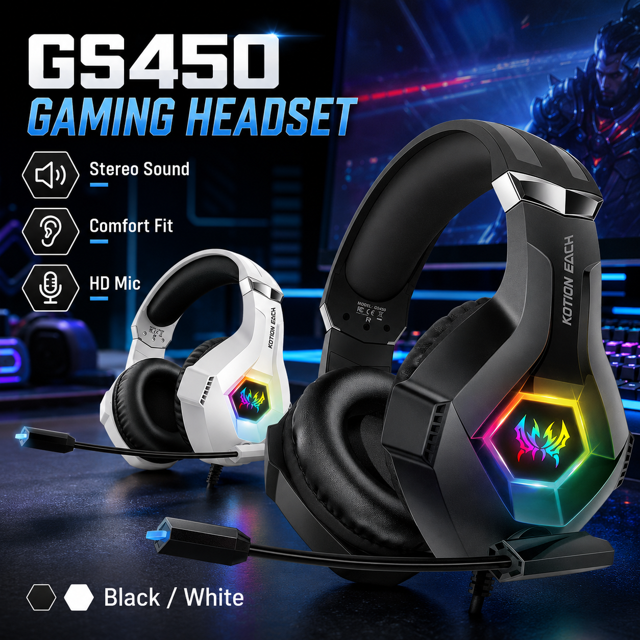 GS450 Wired Gaming Headset RGB - Gaming Headset Rgb reseña y precio