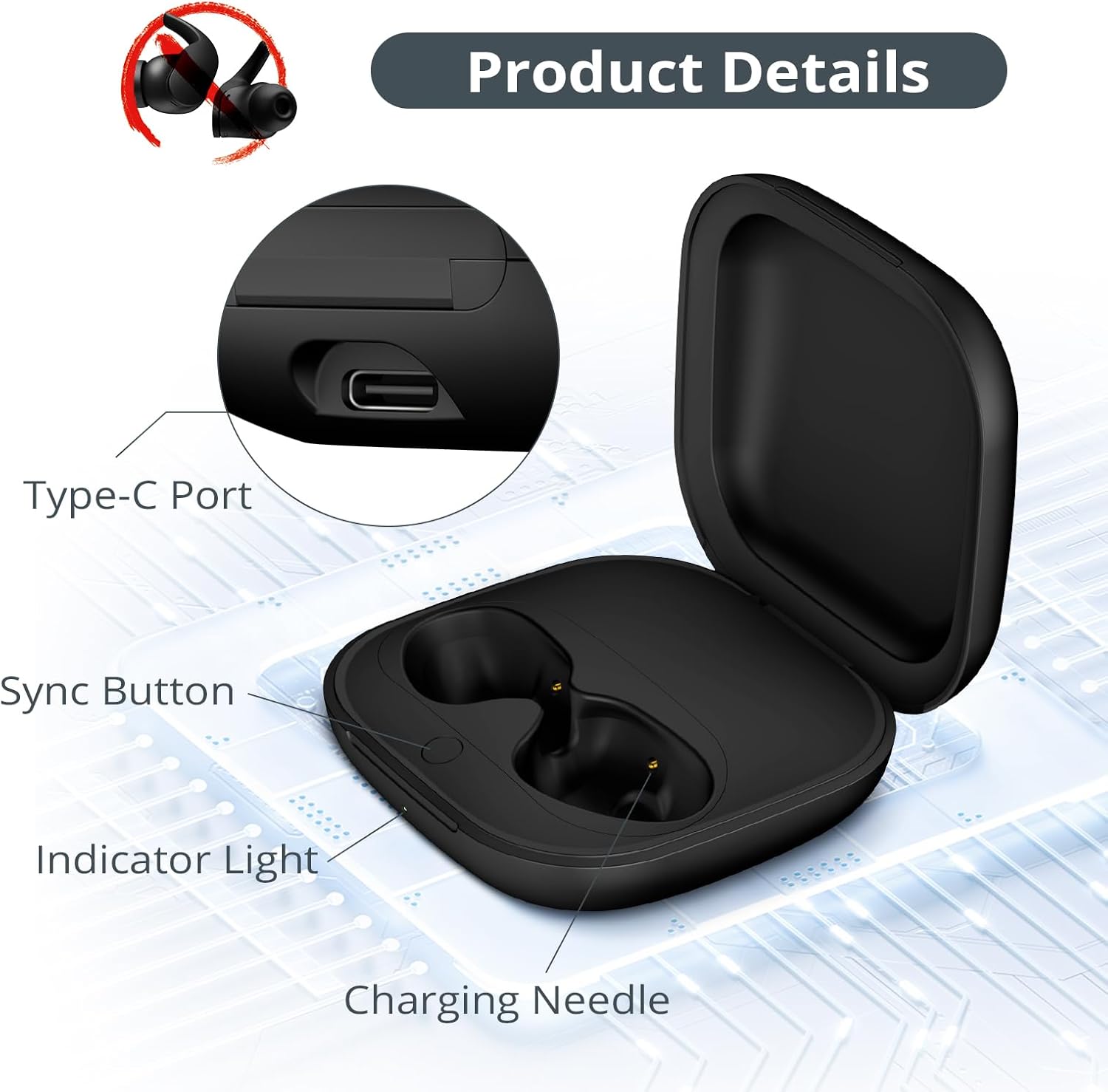 Replacement Charging Case For  - Earbuds Charging Case reseña y precio