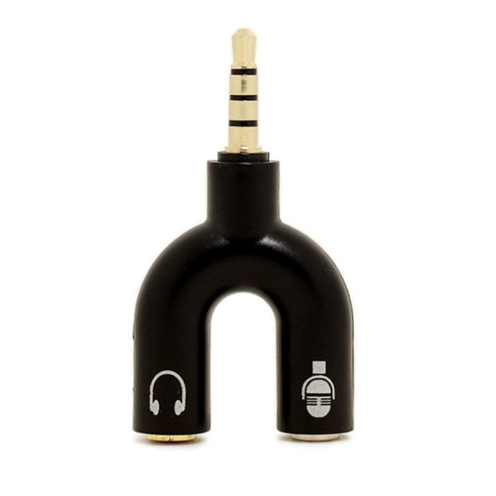 1PC Dual 3.5MM U Type Adapter  - Earphone Splitter Jack reseña y precio