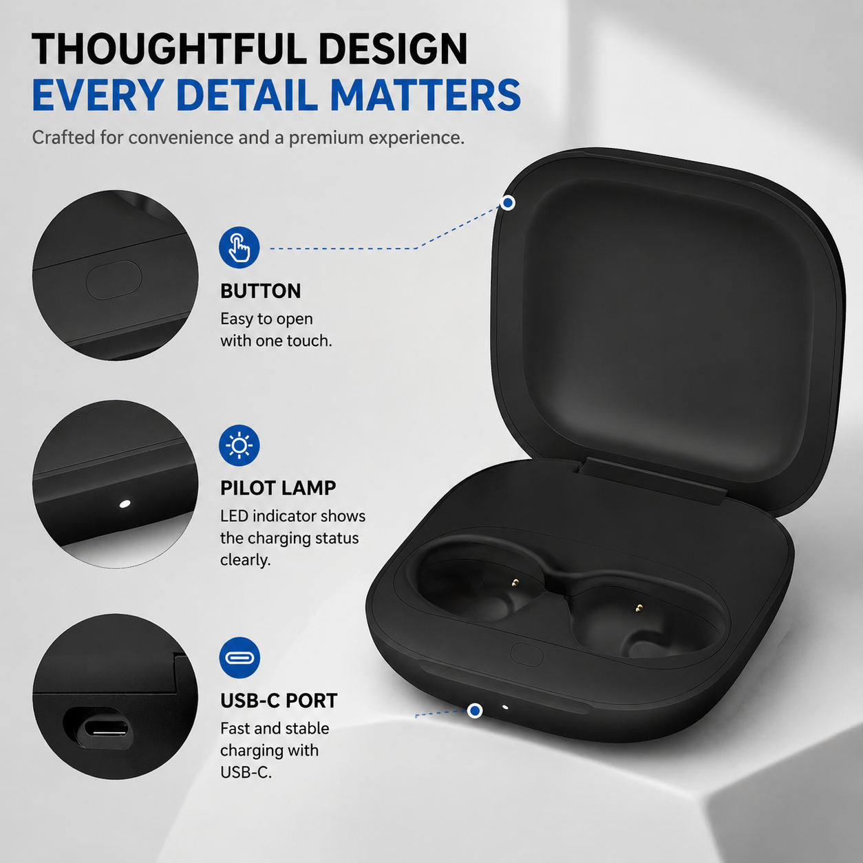 700mAh Battery Earphone Chargi - Earbuds Charging Case reseña y precio