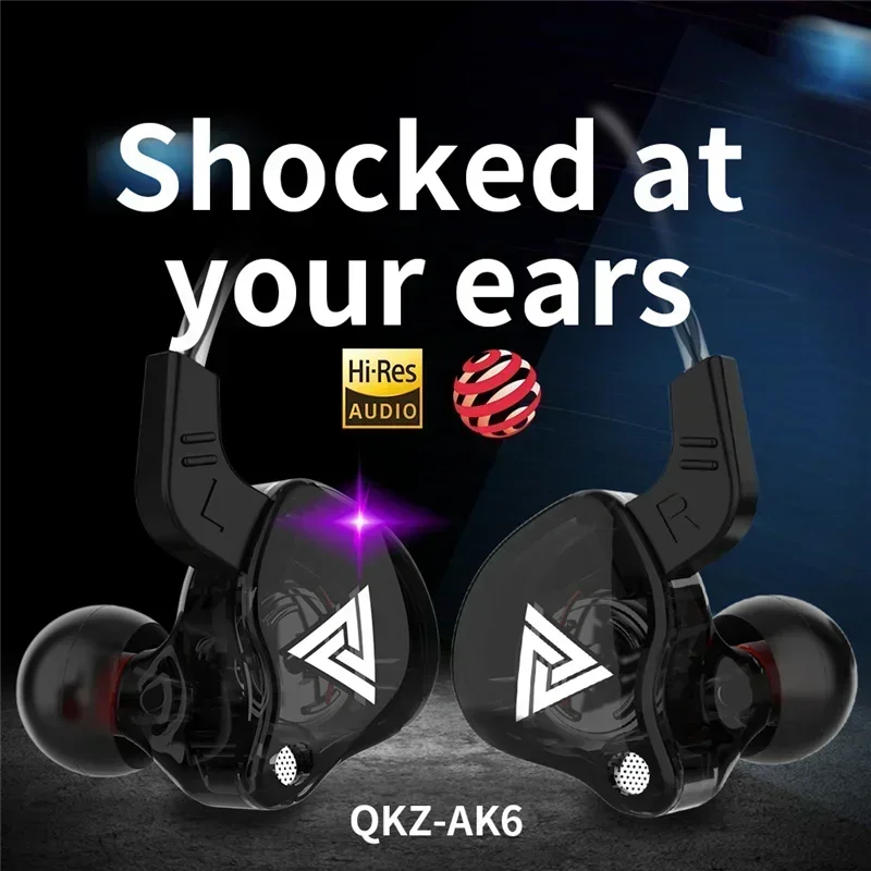 NEW QKZ AK6 Copper Driver HiFi - Wired Earphone Mic reseña y precio
