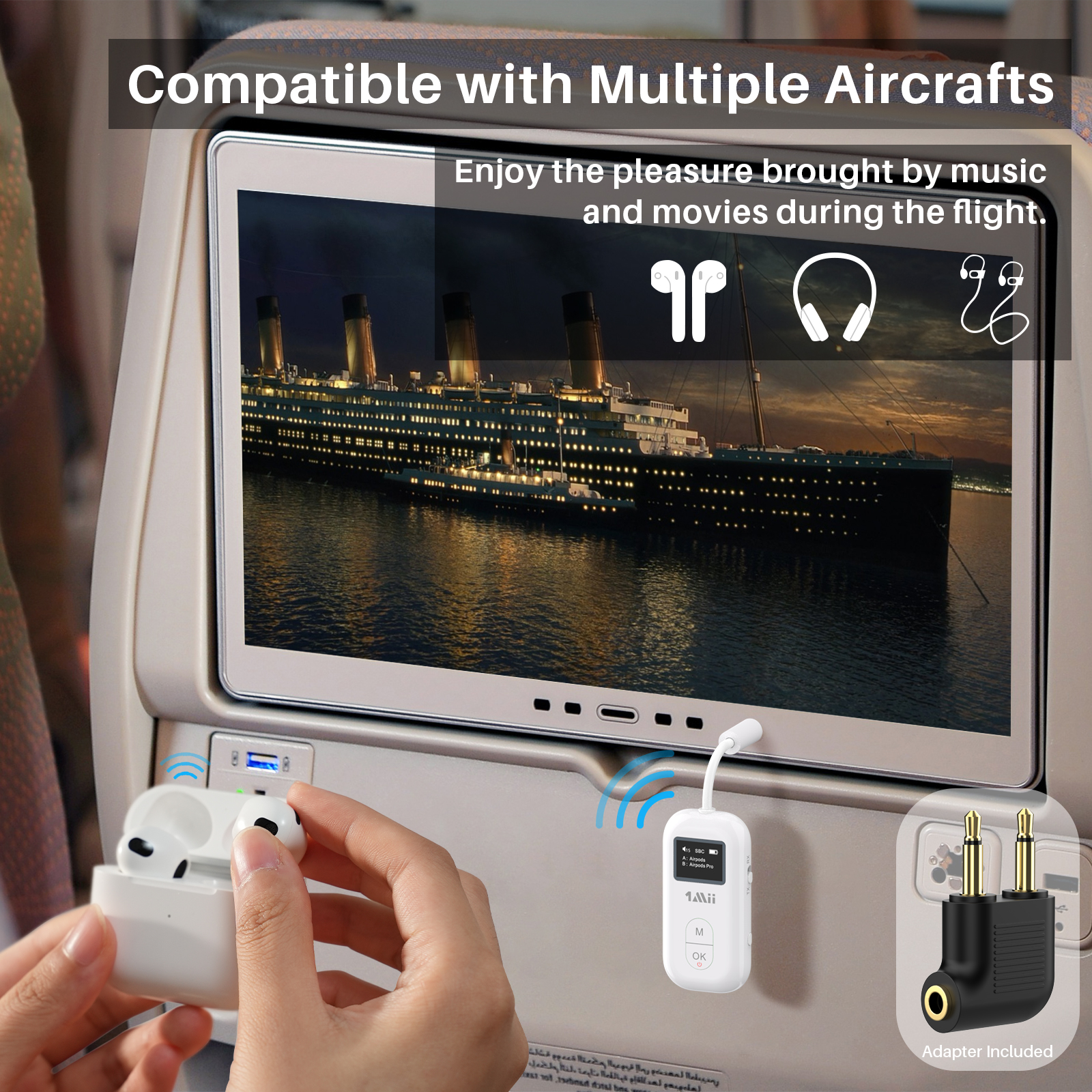 1Mii Airplane 3.5mm AUX Blueto - Bluetooth Adapter Receiver reseña y precio
