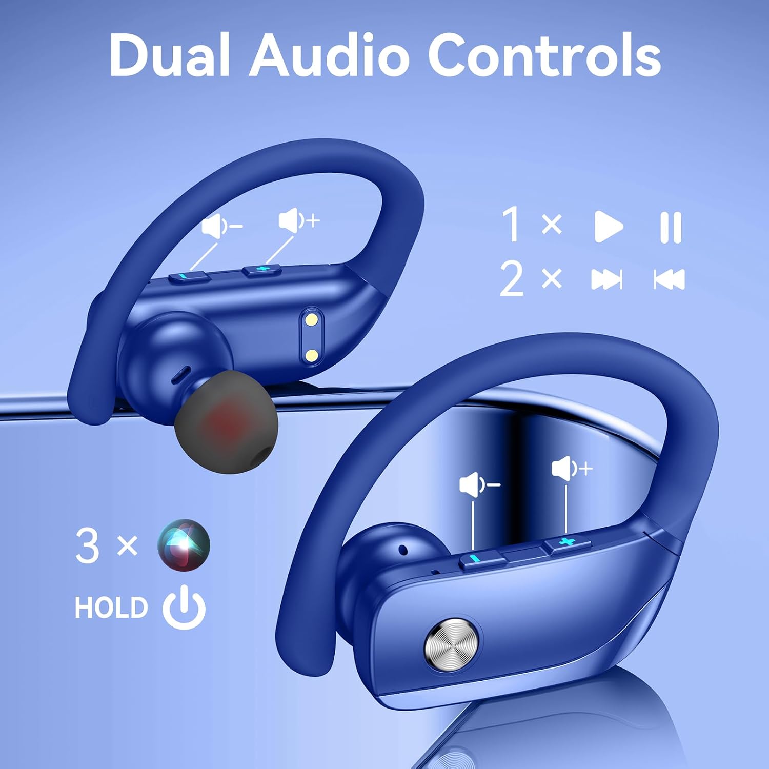 Wireless Earbuds with 80H Play - Sports Earphone Hook reseña y precio
